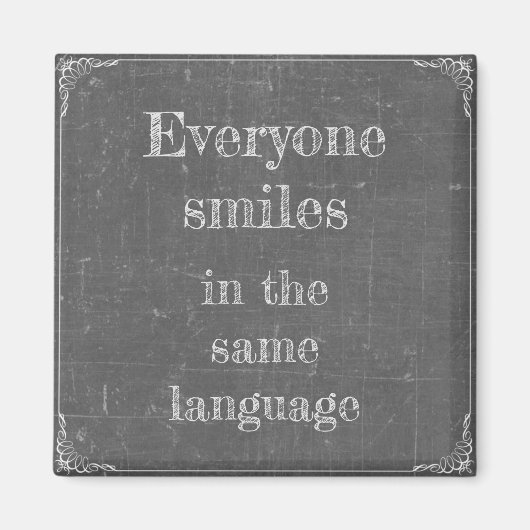 Jeder lächelt in derselben Sprache Magneet (Voorkant)