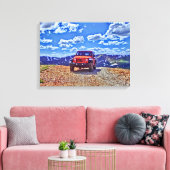 Jeep berg avontuur canvas afdruk (Insitu (Woonkamer))