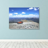 Jeep berg avontuur canvas afdruk (Insitu (Houten vloer))