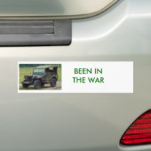 JEEP, IN DE OORLOG. BUMPERSTICKER (Op auto)