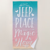 Jeep Place Magic Hour Beach Towel Strandlaken (Voorkant)