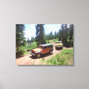 Jeep rubicon berg avontuur canvas afdruk