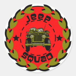 Jeep squad ronde sticker