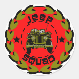 Jeep squad ronde sticker