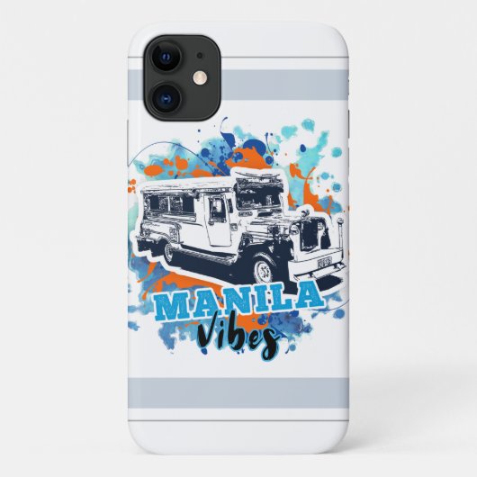 Jeepney Manila Vibes Blue Sinaasappel Case-Mate iPhone Case (Achterkant)