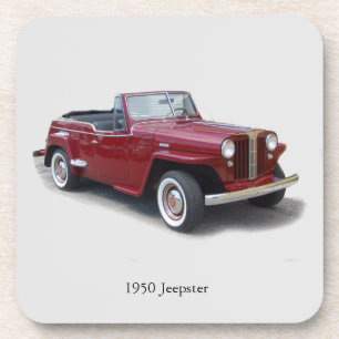 Jeepster ensemble de 6 dessous de verre 1950