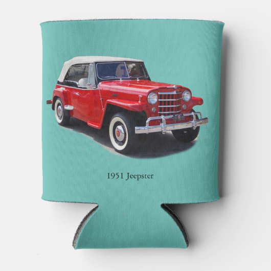 Jeepster koelbox 1951 blikjeskoeler (Voorkant)