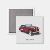 Jeepster magnet 1950 magneet (Voorkant / Achterkant)