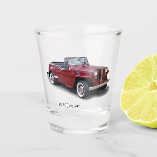 Jeepster uit 1950 shot glas (Voorkant)