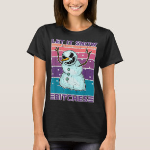Jeezy boze boze, gruwelijke sneeuwman kerstwinter t-shirt