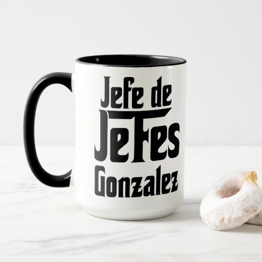 Jefe de Jefes Parrain Café Mug (Avec donut)