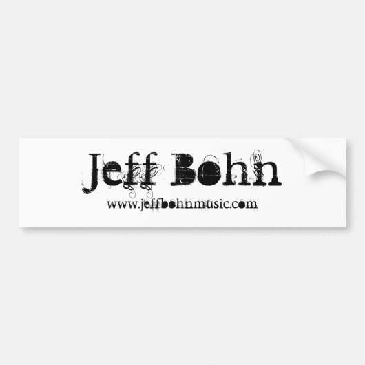 Jeff Bohn-Bumper Sticker (Voorkant)