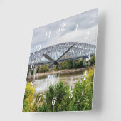 Jeff City Bridge wandklok Vierkante Klok (Hoek)