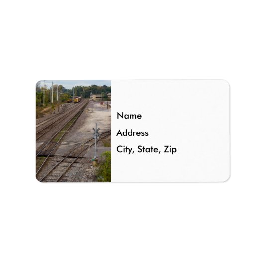 Jeff City Railroad Tracks Adresetiketten Etiket (Voorkant)