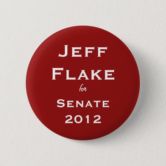 Jeff Flake voor senate Button (Voorkant)