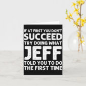 Jeff Gift Name D Birthday Funny Christm Kaart (Gele Bloem)