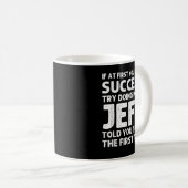 JEFF Gift Name Personalized Birthday Funny Christm Koffiemok (Voorkant rechts)