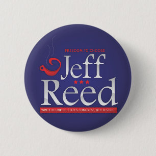 Jeff Reed voor het Congres Ronde Button 5,7 Cm