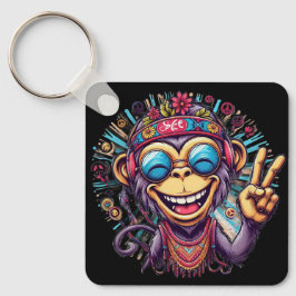 "Jeff the Chill Monkey" Keychain Aluminum Keychain