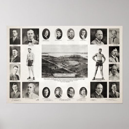 Jeff Willard vs Jack Dempsey Fight Poster 1919 (Voorkant)