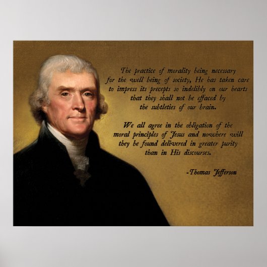 Jefferson Christelijke Morality Poster (Voorkant)