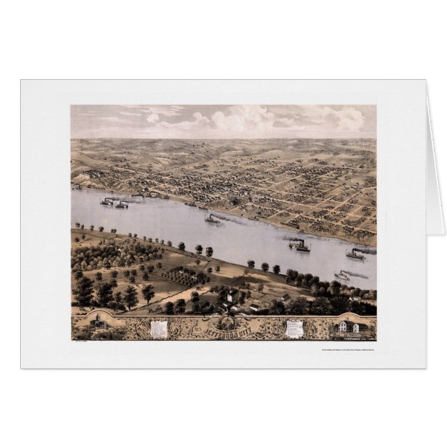 Jefferson City, MO Panoramic Map - 1869 (Voorkant Horizontaal)