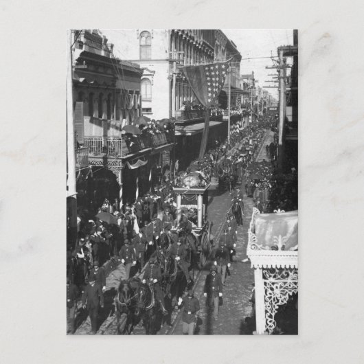 Jefferson Davis begrafenis in New Orleans: 1908 Briefkaart (Voorkant)