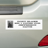 Jefferson Davis Bumpersticker (Op auto)