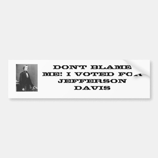 Jefferson Davis Bumpersticker (Voorkant)