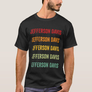 Jefferson Davis County Mississippi Rainbow Text de T-shirt