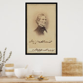Jefferson Davis Ondertekende Kaart 1860 Poster (Keuken)