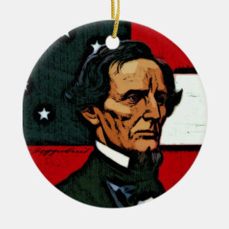 Jefferson Davis, President van de Confederatie Keramisch Ornament
