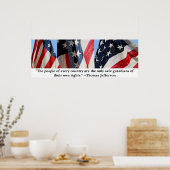 Jefferson en de vlag poster (Keuken)
