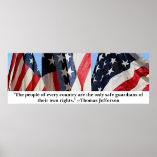 Jefferson en de vlag poster