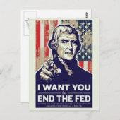 Jefferson End the Fed Briefkaart (Voorkant / Achterkant)