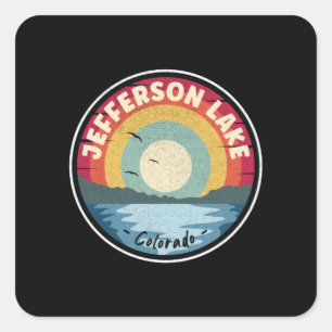 Jefferson Lake Colorado Colorful Scene Vierkante Sticker