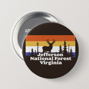 Jefferson National Forest Virginia Ronde Button 7,6 Cm