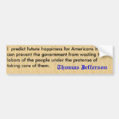 Jefferson Quote Bumpersticker (Voorkant)