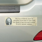 Jefferson Quote Bumpersticker (Op auto)