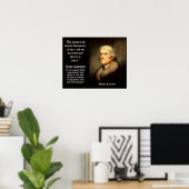 Jefferson Quote - de schoonheid van het tweede ame Poster (Thuiskantoor)