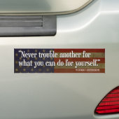 Jefferson Quote: Geen probleem voor wat... Bumpersticker (Op auto)