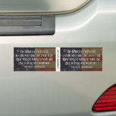 Jefferson Quote on Democracy - BOGO Bumpersticker (Op auto)