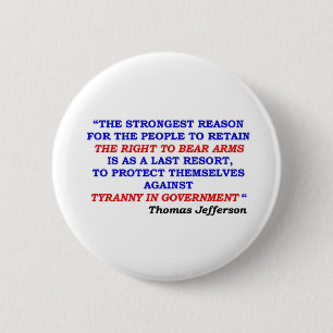 jefferson quote ronde button 5,7 cm