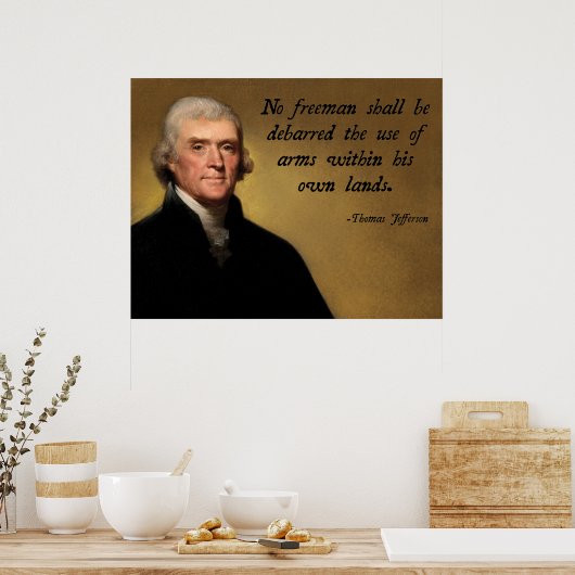 Jefferson Tweede amendement Poster (Keuken)