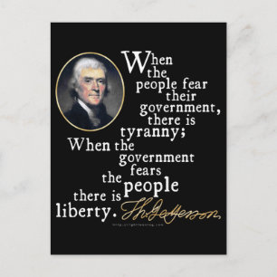 Jefferson Tyranny-Liberty Quote Briefkaart