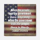 Jefferson: Vrijheid versus Tyranny Magneet (Voorkant)