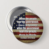 Jefferson: Vrijheid versus Tyranny Ronde Button 7,6 Cm (Voorkant /achterkant)