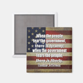 Jefferson: Vrijheid vs. Tyrannie Magneet (Voorkant / Achterkant)