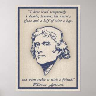 Jefferson - Wijn Poster