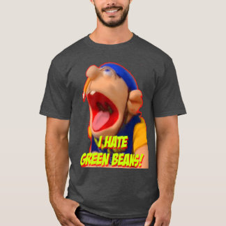 JEFFY Ik haat groene bonen cadeau T-shirt